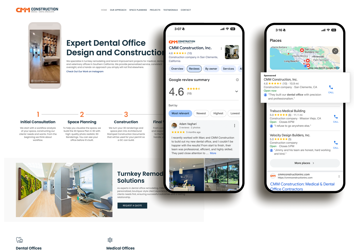 Website and Google Business Profile Mockup